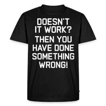Est-ce que ça ne marche pas ? - T-shirt Premium bio Homme - noir - Devant - Nico (187cm)