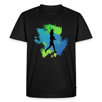 Père et fille - T-shirt Premium bio Homme - noir - Devant - Nico (187cm)