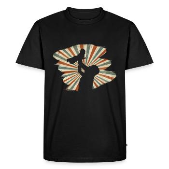 Père et fille - T-shirt Premium bio Homme - noir - Devant - Nico (187cm)