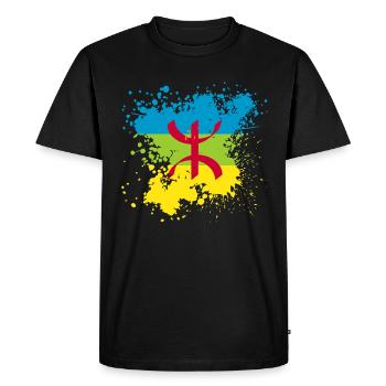 Amazigh - T-shirt Premium bio Homme - noir - Devant - Nico (187cm)
