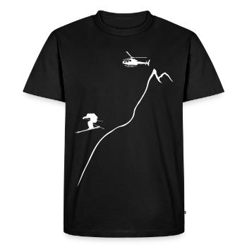 heliskiing, skiing, freeskiing, heliboarding - Men's Premium Organic T-Shirt - black - Front - Nico (187cm)