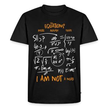 Mathematics equations - Men's Premium Organic T-Shirt - black - Front - Nico (187cm)