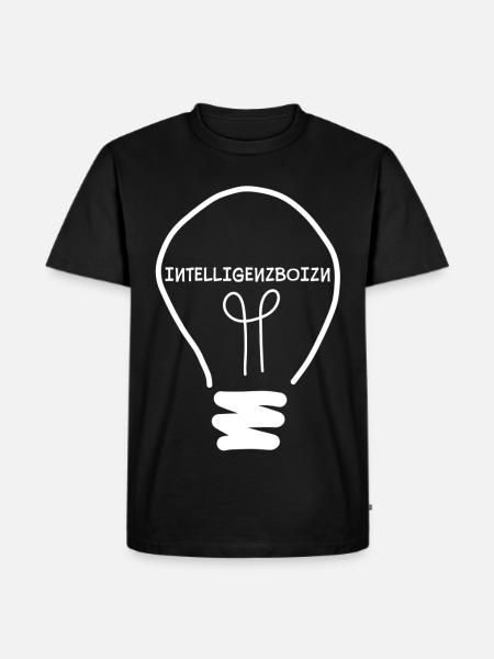 Intelligenzboizn - intelligent person, dialect - Men's Premium Organic T-Shirt - black