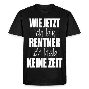 comment maintenant je suis à la retraite je n’ai pas le temps - T-shirt Premium bio Homme - noir - Devant - Nico (187cm)