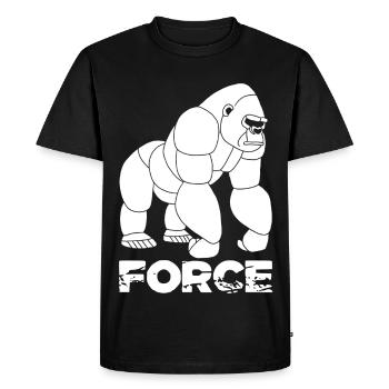 La force tranquille - T-shirt Premium bio Homme - noir - Devant - Nico (187cm)