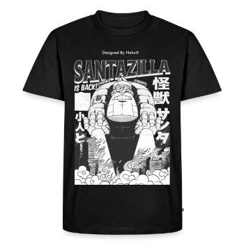 Giant Santa's Robot Attack Urban Fantasy - Men's Premium Organic T-Shirt - black - Front - Nico (187cm)