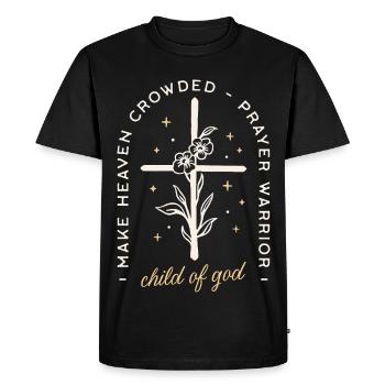 Christian, dieu, prière, guerrier, citations inspirantes - T-shirt Premium bio Homme - noir - Devant - Nico (187cm)