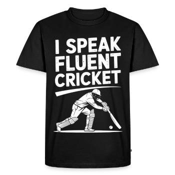 Funny Cricket Saying Vintage Cricket Game - Men's Premium Organic T-Shirt - black - Front - Nico (187cm)