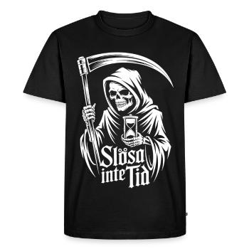 Horloge de l’Ange de la Mort – Ne Perdez Pas De Temps - T-shirt Premium bio Homme - noir - Devant - Nico (187cm)