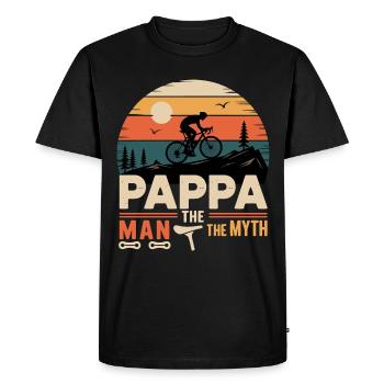 pappa cycliste la fégende vélo velo vélos - T-shirt Premium bio Homme - noir - Devant - Nico (187cm)