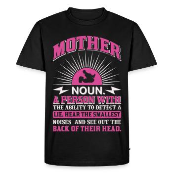 Mom Noun Definition Funny Mother Power Shirt - Men's Premium Organic T-Shirt - black - Front - Nico (187cm)