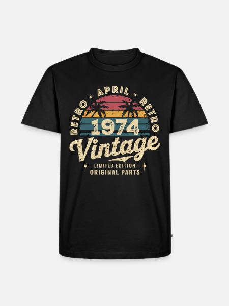 Avril 1974 - April 1974 - Men's Premium Organic T-Shirt - black