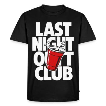 Conception de gobelets pour la fête d’hier soir - T-shirt Premium bio Homme - noir - Devant - Nico (187cm)