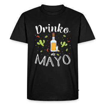 Drinko de mayo design avec illustration de tequila - T-shirt Premium bio Homme - noir - Devant - Nico (187cm)