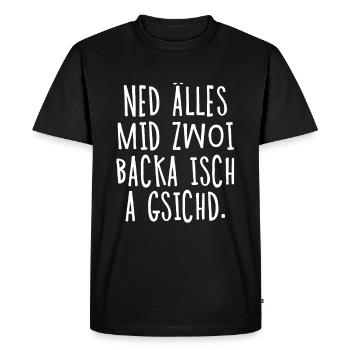 Witziges Geschenk für Schwaben - Männer Premium Bio T-Shirt - Schwarz - Vorne - Nico (187cm)