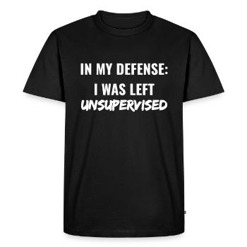 Dans ma défense: je n'étais pas supervisé - T-shirt Premium bio Homme - noir - Devant - Nico (187cm)