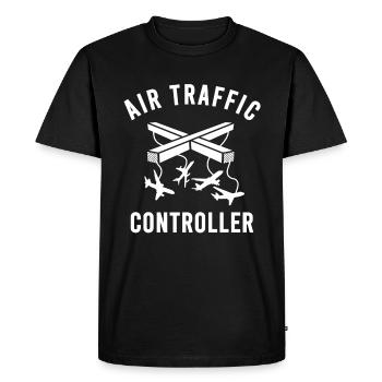 Fluglotse Air Traffic Controller ATC Towerlotse - Men's Premium Organic T-Shirt - black - Front - Nico (187cm)