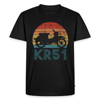Simson KR51 Hirondelle Hirondelle 2e temps DDR Mobylette Mobylette - T-shirt Premium bio Homme - noir - Devant - Nico (187cm)