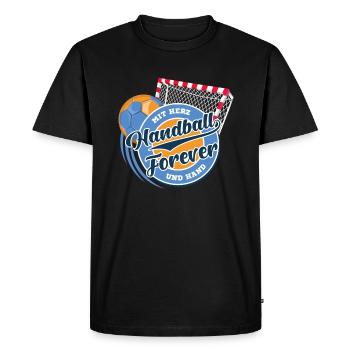 Handball forever - Men's Premium Organic T-Shirt - black - Front - Nico (187cm)