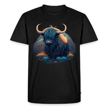 Jak - T-shirt Premium bio Homme - noir - Devant - Nico (187cm)