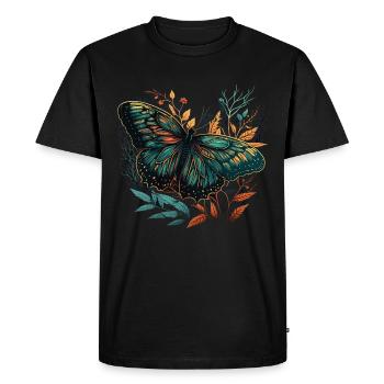 Stunning Butterfly - Men's Premium Organic T-Shirt - black - Front - Nico (187cm)