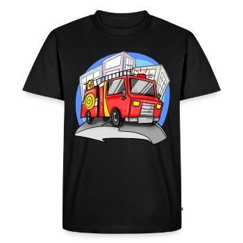Fire brigade fire engine - Men's Premium Organic T-Shirt - black - Front - Nico (187cm)