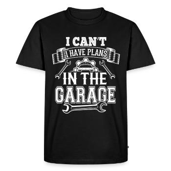 Funny Garage Sayings Car Mechanic repair cars - Men's Premium Organic T-Shirt - black - Front - Nico (187cm)
