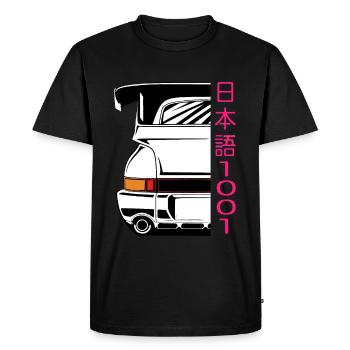 Mécanicien tuning japonais de course de voitures de rue des années 90 - T-shirt Premium bio Homme - noir - Devant - Nico (187cm)