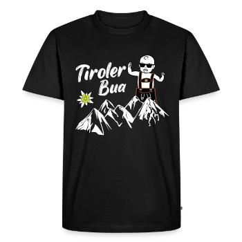 Tirol Tirolkarte Tirolerhut Tyrolean leather pants idea - Men's Premium Organic T-Shirt - black - Front - Nico (187cm)