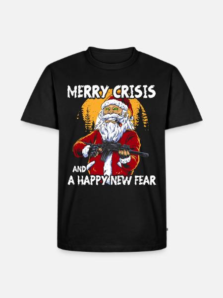 Merry Crisis - Männer Premium Bio T-Shirt - Schwarz