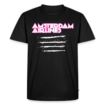 Amsterdam Airlines - T-shirt Premium bio Homme - noir - Devant - Nico (187cm)
