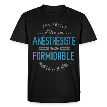 anésthésiste formidable - T-shirt Premium bio Homme - noir - Devant - Nico (187cm)