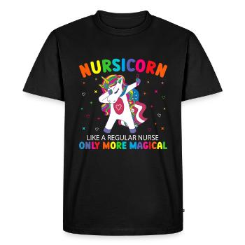 Nurse with magic nursing - Men's Premium Organic T-Shirt - black - Front - Nico (187cm)