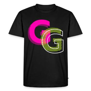 Initial letter G - Men's Premium Organic T-Shirt - black - Front - Nico (187cm)