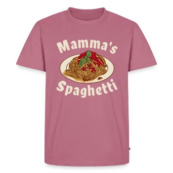 Mamma's Spaghetti - Männer Premium Bio T-Shirt - Mauve - Vorne - Nico (187cm)