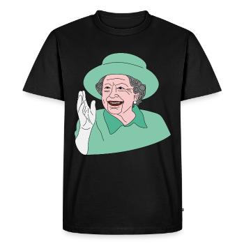 Notre Majesté la reine Elizabeth II. - T-shirt Premium bio Homme - noir - Devant - Nico (187cm)