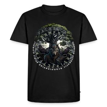 Vikings Valhalla Wolf Odins - T-shirt Premium bio Homme - noir - Devant - Nico (187cm)