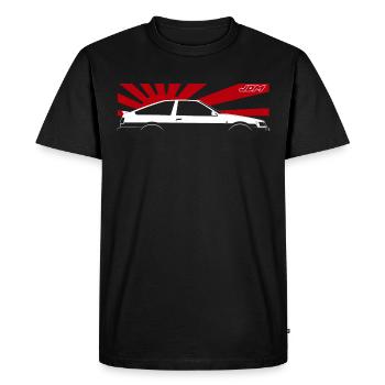 Voiture du marché intérieur du Japon JDM AE86 - T-shirt Premium bio Homme - noir - Devant - Nico (187cm)