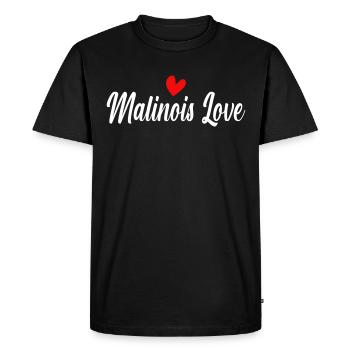 L’amour malinois - T-shirt Premium bio Homme - noir - Devant - Nico (187cm)