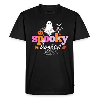 Saison effrayante d’Halloween - T-shirt Premium bio Homme - noir - Devant - Nico (187cm)