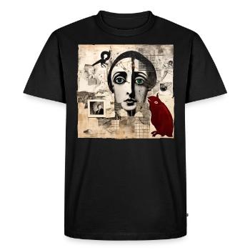 Troublé et perplexe - T-shirt Premium bio Homme - noir - Devant - Nico (187cm)