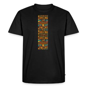 wax afrique - T-shirt Premium bio Homme - noir - Devant - Nico (187cm)