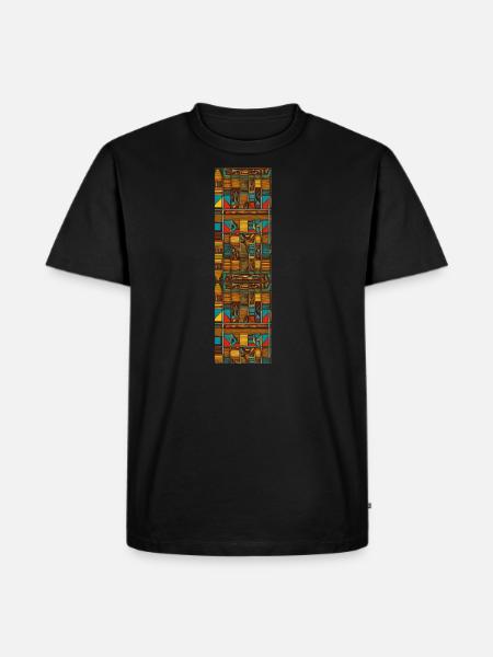 Afrika Wachs - Männer Premium Bio T-Shirt - Schwarz