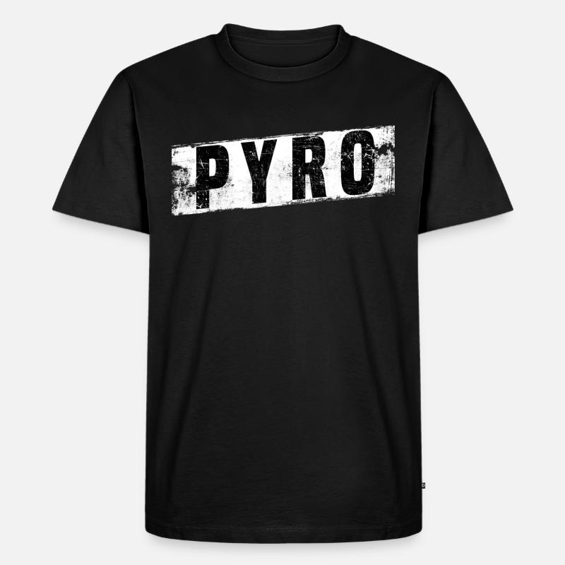 pyro logo - Männer Premium Bio T-Shirt - Schwarz