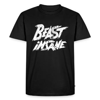 Beast Insane Gym Weight Training Saying - Men's Premium Organic T-Shirt - black - Front - Nico (187cm)