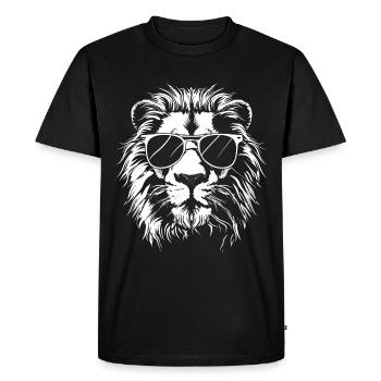 Lunettes de soleil Lion - T-shirt Premium bio Homme - noir - Devant - Nico (187cm)