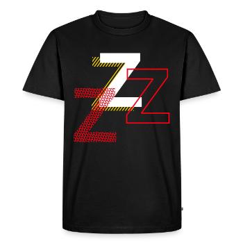 Alphabet Design Letter Z - Men's Premium Organic T-Shirt - black - Front - Nico (187cm)
