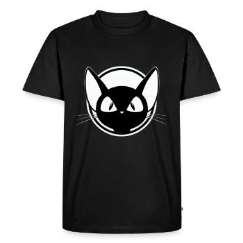 Mouse black and white motif, cool design, stickers - Men's Premium Organic T-Shirt - black - Front - Nico (187cm)