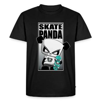 Skateboard Skate or the Panda Sticker Shirt Kids - Men's Premium Organic T-Shirt - black - Front - Nico (187cm)