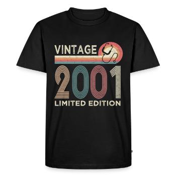 Millésime 2001, 22e anniversaire pour étudiant en médecine - T-shirt Premium bio Homme - noir - Devant - Nico (187cm)